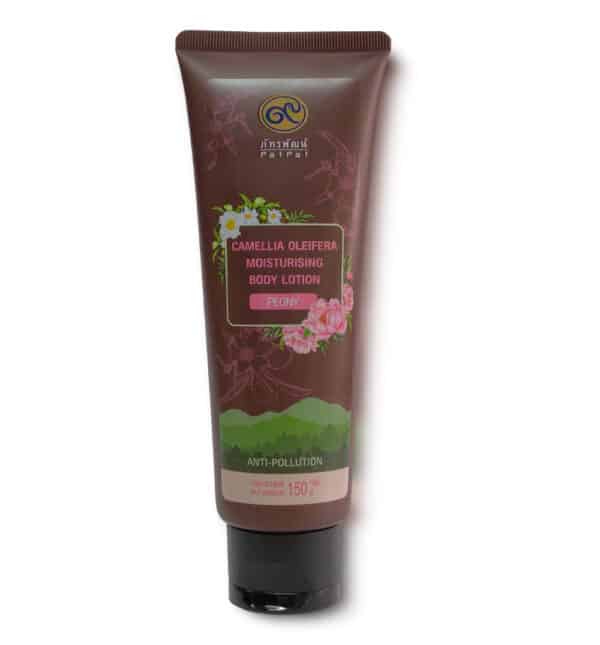คามีเลีย โอลีเฟร่า มอยส์เจอร์ไรซิ่ง บอดี้โลชั่น กลิ่นดอกพีโอนี camellia oleifera moisturising body lotion peony
